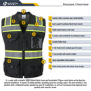 JKSafety Heavy Duty Reflective Surveyor Safety Vest Cushioned Collar (JK188)