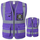 JKSafety 9 Pockets 2-Pack Hi-Vis Reflective Mesh Safety Vest (JK160)