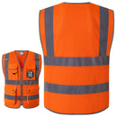 JKSafety 9 Pockets 2-Pack Hi-Vis Reflective Mesh Safety Vest (JK160)
