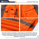 JKSafety 9 Pockets 2-Pack Hi-Vis Reflective Mesh Safety Vest (JK160)