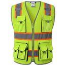 JKSafety 10 Pockets Two-Tone Mesh Hi-Vis Reflective Safety Vest (JK086)