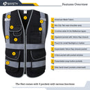 JKSafety 9 Pockets 2-Pack Hi-Vis Reflective Mesh Safety Vest (JK160)