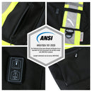 JKSafety Hi-Vis Waterproof Softshell Hooded Safety Jacket with Optional Heated Battery(SJ500)