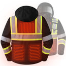 JKSafety Hi-Vis Waterproof Softshell Hooded Safety Jacket with Optional Heated Battery(SJ500)