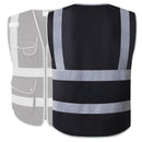 Custom Logo Hi-Vis Reflective Safety Vest with 9 Pockets and Zipper – JK150