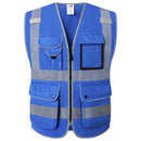 Custom Logo Hi-Vis Reflective Safety Vest with 9 Pockets and Zipper – JK150
