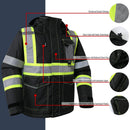 JKSafety Heated Hi Vis Bomber Safety Jacket with Detachable Hood (BJ480H)