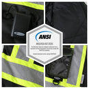 JKSafety Heated Hi Vis Bomber Safety Jacket with Detachable Hood (BJ480H)