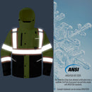 JKSafety Heated Hi Vis Bomber Safety Jacket with Detachable Hood (BJ480H)