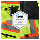 JKSafety Heated Hi Vis Bomber Safety Jacket with Detachable Hood (BJ480H)