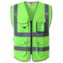 Custom Logo Hi-Vis Reflective Safety Vest with 9 Pockets and Zipper – JK150