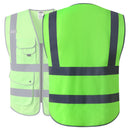 Custom Logo Hi-Vis Reflective Safety Vest with 9 Pockets and Zipper – JK150