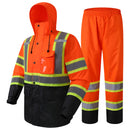 JKSafety Hi-Vis Rain Gear, Waterproof Reflective Rain Jacket and Pants (JKRS117) / (RC555-Rain Jacket)