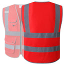 Custom Logo Hi-Vis Reflective Safety Vest with 9 Pockets and Zipper – JK150