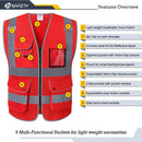JKSafety 9 Pockets Hi-Vis Reflective Safety Vest (JK150)