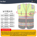 JKSafety 7 Pockets Two-Tone Hi-Vis Reflective Safety Vest (JK130)