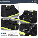 JKSafety 8 Pockets Two-Tone Mesh Hi-Vis Reflective Safety Vests (JK220)