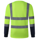JKSafety Hi-Vis Reflective Safety Shirts with Long Sleeve, Black Bottom (JKT078)