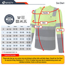 JKSafety Hi-Vis Reflective Safety Shirts with Long Sleeve, Black Bottom (JKT078)