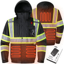 JKSafety 7 Pockets Heated Waterproof Winter Hi-Vis Safety Jacket (JK116A)