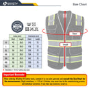 JKSafety 9 Pockets Mesh Two-Tone Hi-Vis Reflective Safety Vest, Cushion Collar (JK101)