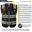 JKSafety 9 Pockets Mesh Two-Tone Hi-Vis Reflective Safety Vest (JK100)