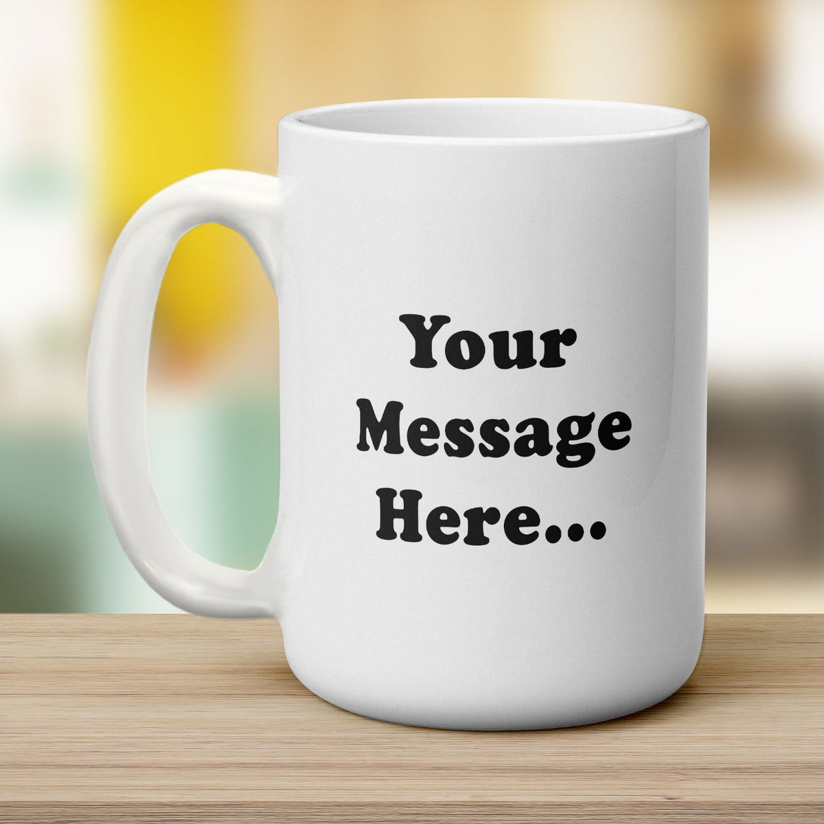 Photo Mug with Caption and Message