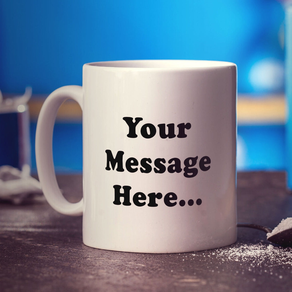 Photo Mug with Caption and Message